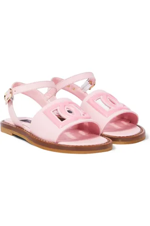 Dolce & Gabbana DG leather slingback sandals