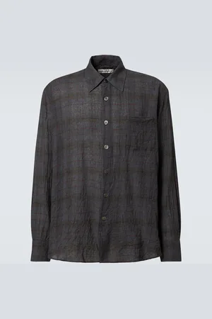 OUR LEGACY Above checked cotton-blend shirt