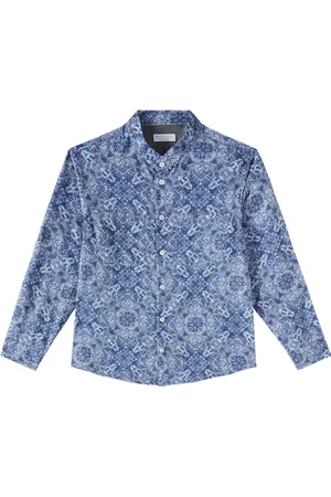 Brunello Cucinelli Printed cotton shirt