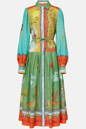 ALÉMAIS AlÃ©mais Surrealist cotton maxi dress