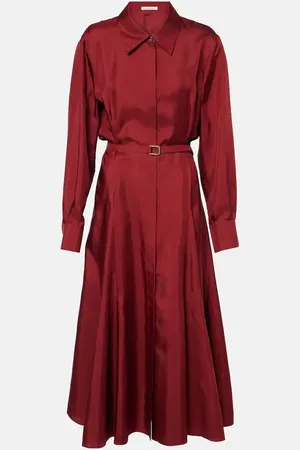 EMILIA WICKSTEAD Riko belted silk twill shirt dress