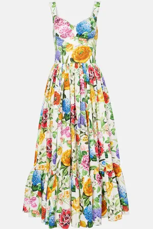 Dolce & Gabbana Floral cotton poplin maxi dress