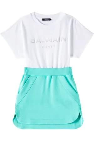Balmain Logo cotton jersey dress