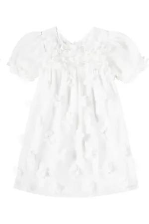 PATACHOU Floral-appliquÃ© chiffon dress