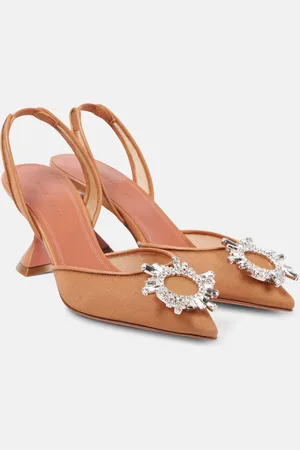 Amina Muaddi Begum 70 embellished mesh slingback pumps