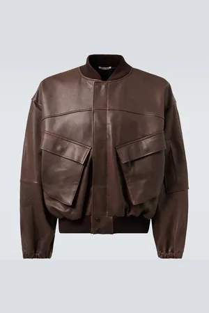 Auralee Leather bomber jacket