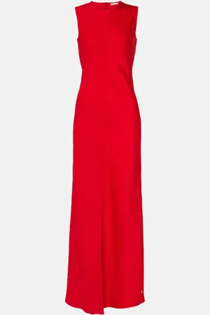 Ami Paneled satin maxi dress