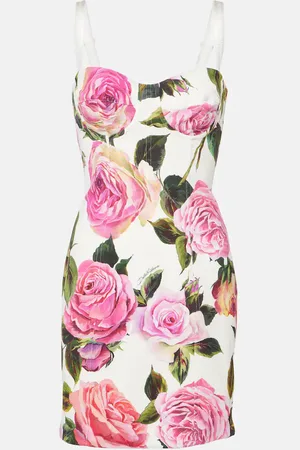 Dolce & Gabbana Floral cotton-blend minidress