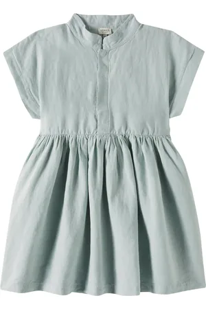 Donsje Byzou gathered linen dress