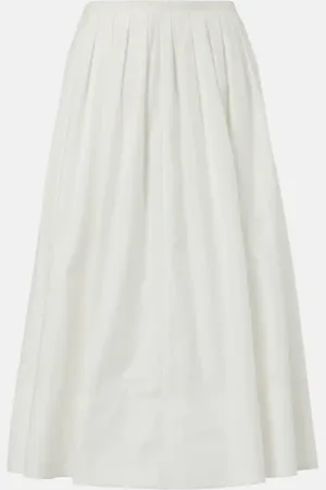 Proenza Schouler Label Austin gathered cotton midi skirt