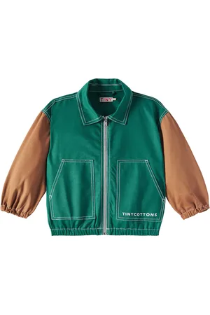 Tiny Cottons Colorblocked cotton twill jacket