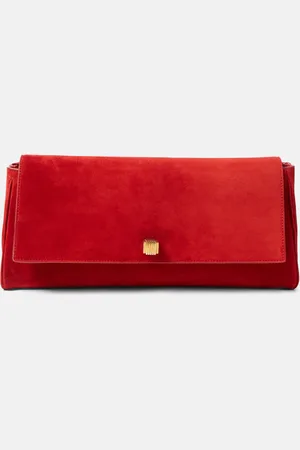 Khaite Audrey suede clutch