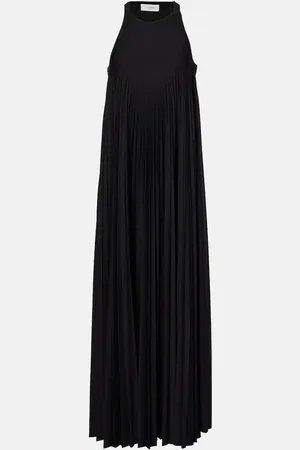 Sportmax PlissÃ© jersey maxi dress