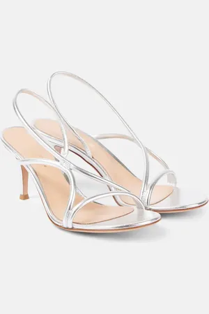Gianvito Rossi Cage 70 metallic leather sandals