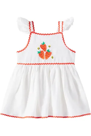 Stella McCartney Baby embroidered linen and cotton dress