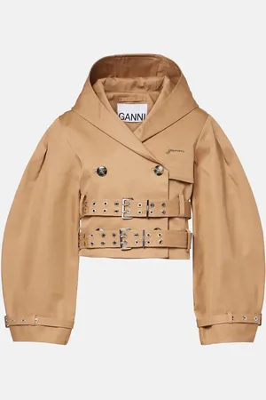 Ganni Double-breasted cotton jacket