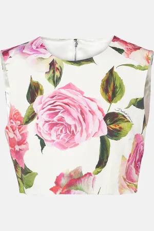 Dolce & Gabbana Floral cotton-blend crop top
