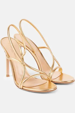 Gianvito Rossi 105 metallic leather sandals