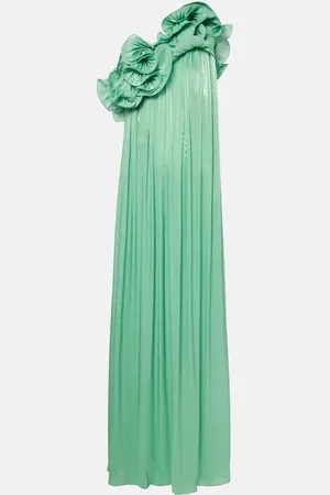 Costarellos Charmain lamÃ© georgette gown