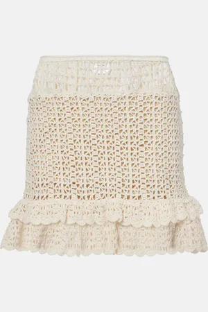 ANNA KOSTUROVA Brigitte crochet cotton miniskirt