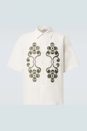 COMMAS Reflection embroidered bowling shirt