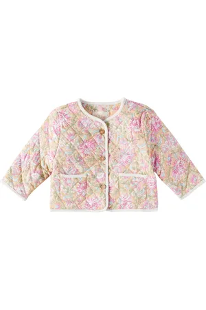 Louise Misha Baby Astrid quilted floral cotton voile jacket