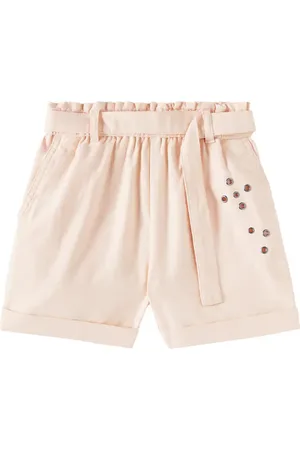 Scotch&Soda Embellished belted cotton shorts