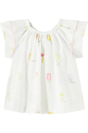 BONPOINT Baby Alisia printed cotton poplin blouse