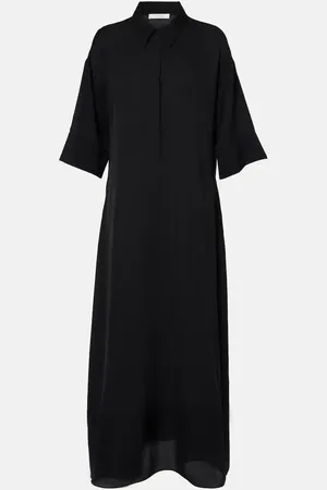 The Row Eveline silk shirt dress
