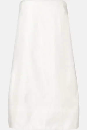 Staud Lidia silk satin minidress