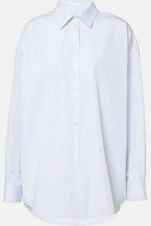 The Row Caster striped cotton poplin shirt