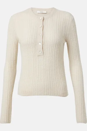 Vince Ribbed-knit cashmere and silk Henley shirt