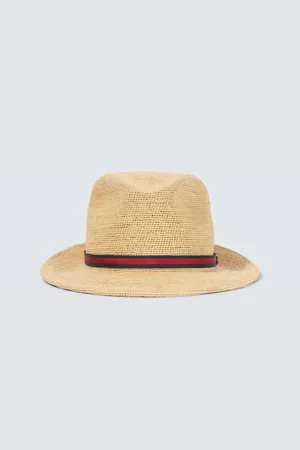 Borsalino Argentina crochet straw Panama hat