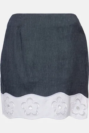 Staud Margaux linen-blend miniskirt