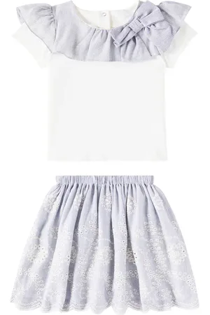 PATACHOU Cotton-blend T-shirt and skirt set