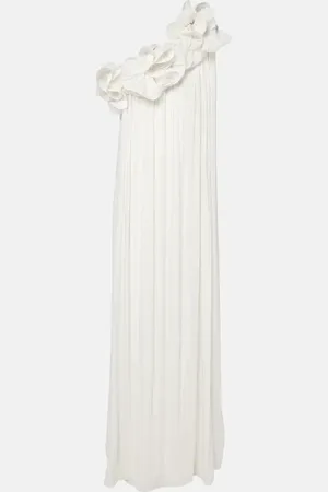 Costarellos Charmain ruffled georgette gown