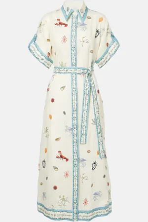 ALÉMAIS AlÃ©mais Sandy embroidered linen shirt dress