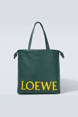 Loewe Flamenco logo leather tote bag