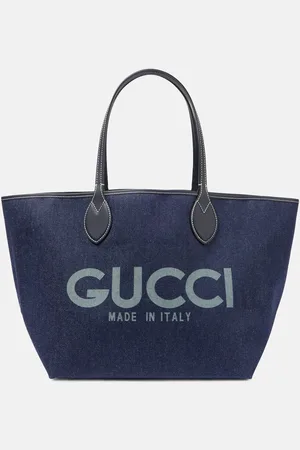 Gucci Totissima Large logo denim shopper
