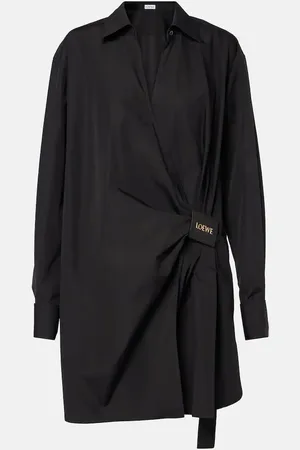 Loewe Draped cotton shirt dress