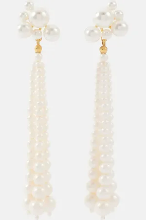 Jennifer Behr Charlena drop earrings with pearls