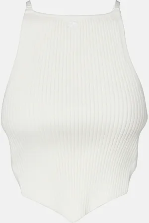 Courrèges CourrÃ¨ges Ribbed-knit cutout tank top