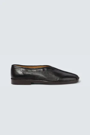 LEMAIRE Piped leather loafers