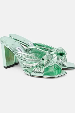 Jimmy Choo Avenue 85 metallic leather sandals