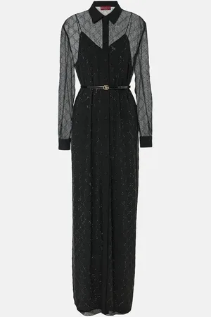Gucci GG Crystal silk maxi dress