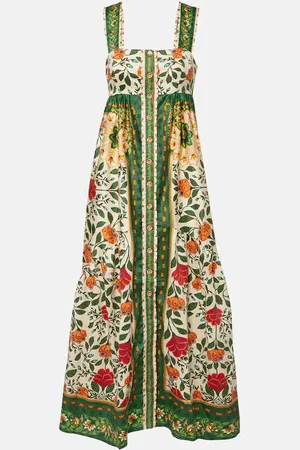 Farm Rio Floral cotton maxi dress