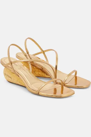 Simkhai Bridget metallic leather wedges