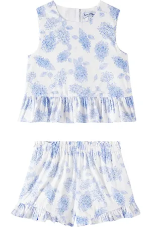 Tartine Et Chocolat Floral cotton shirt and shorts set