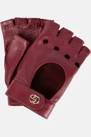 Gucci Double G leather driving gloves