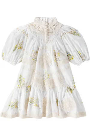 Petite Amalie Doily floral cotton voile dress